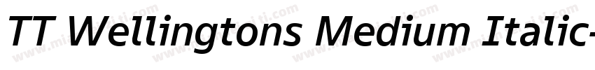 TT Wellingtons Medium Italic字体转换